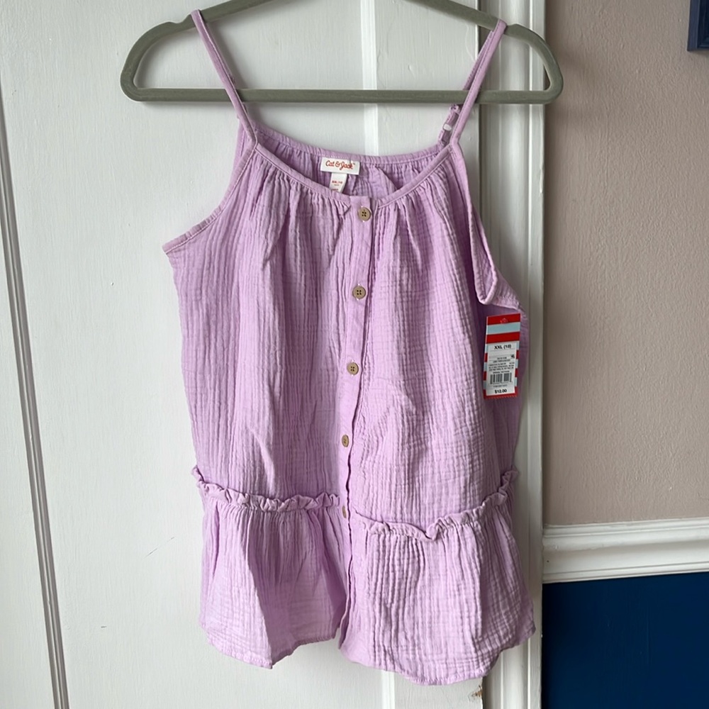 Cat & Jack Lavender Junior size XXL (18) Tank Swing Top
